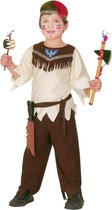 Widmann - Indiaan Kostuum - Misizaagiwininiwag Indiaan Amerika - Jongen - Bruin, Wit / Beige - Maat 110 - Carnavalskleding - Verkleedkleding