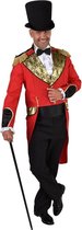 Magic By Freddy's - Circus Kostuum - Slipjas Trotse Directeur Groots Circus Man - rood,goud - Extra Small - Carnavalskleding - Verkleedkleding
