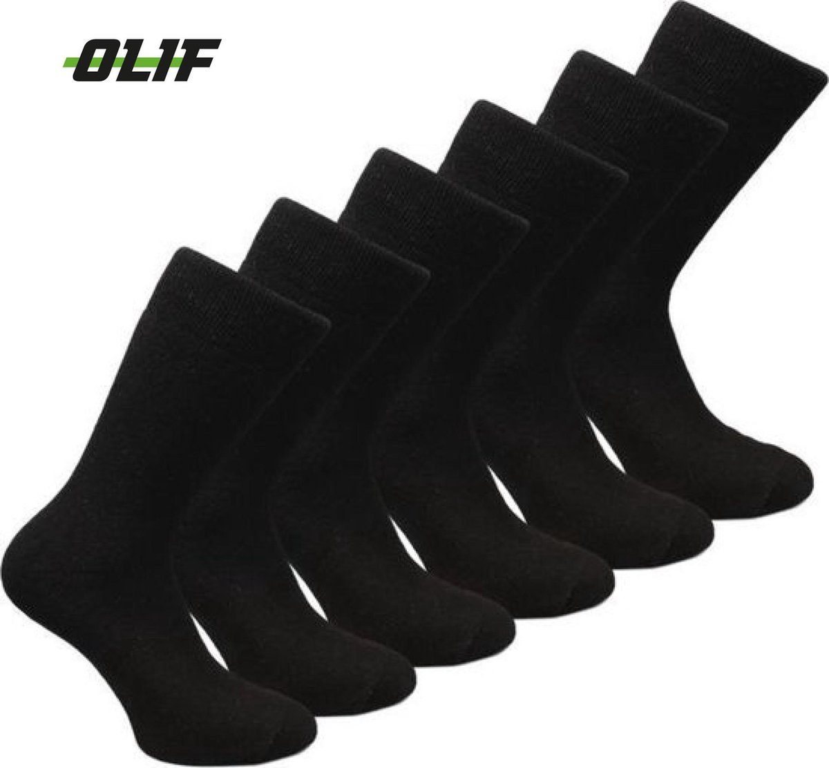 Olif - Thermosokken - 6-Pack - Zwart - Maat 43-46