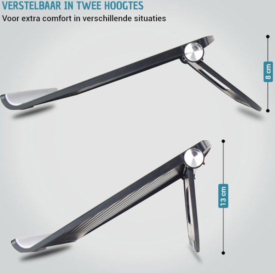 Laptopstandaard - Laptop Standaard - Inklapbaar - tot 17 Inch - Lichtgewicht - Zwart