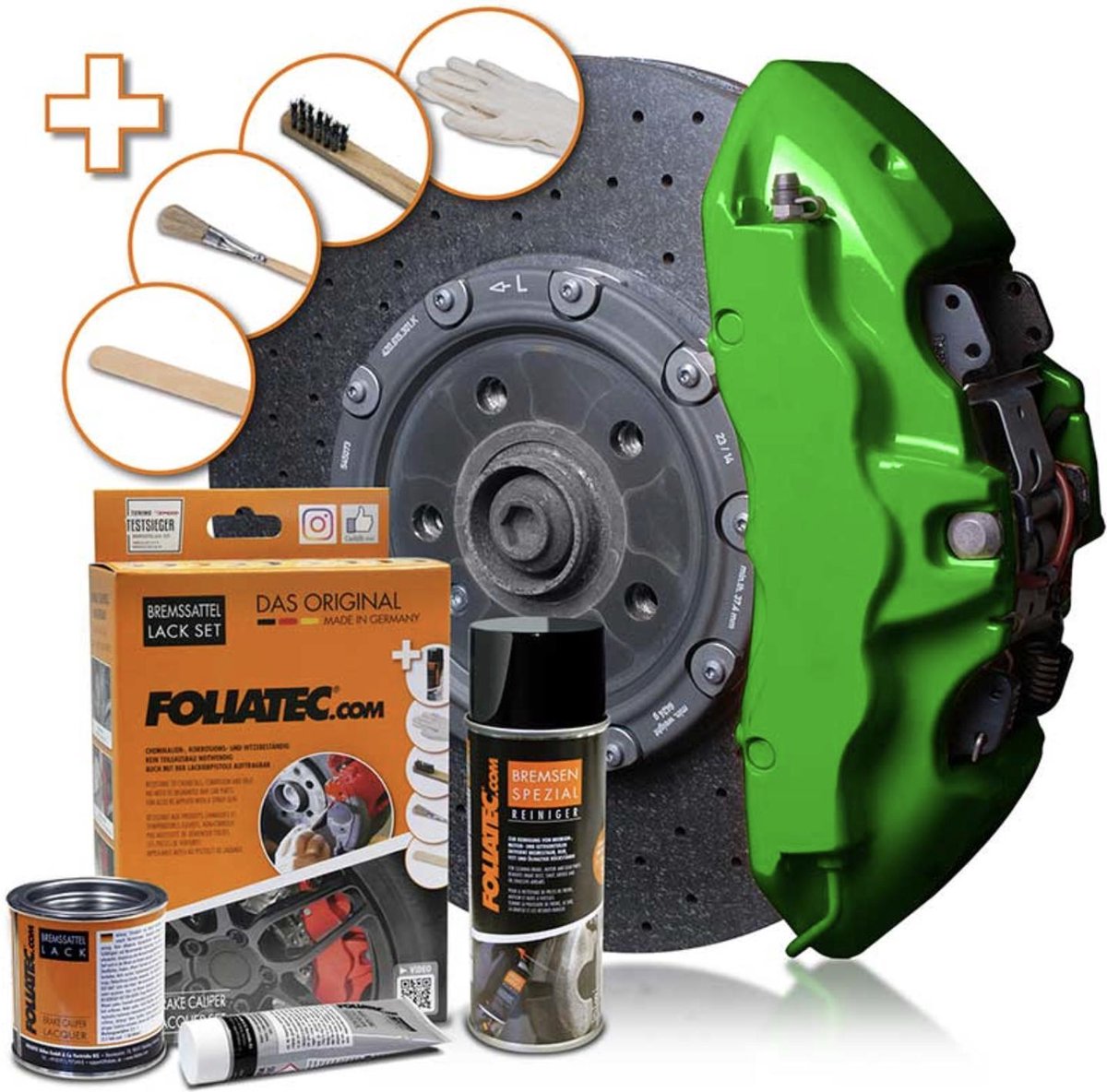 Foliatec Remklauwlakset - Power Groen - 3 Componenten
