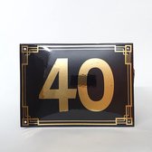 Art deco | jaren ’30 | luxe emaille huisnummer - 40