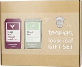 teapigs Loose Leaf Gift Set - English Breakfast and Peppermint Leaves with Infuser - Thee Kado