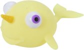 knijpfiguur narwal 13 cm geel