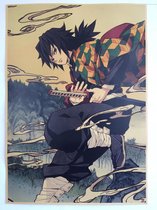 Kimetsu no Yaiba Demon Slayer Obanai Iguro Anime Vintage Poster 42x30cm.