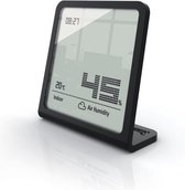 Hygrometer - 90 x 93 x 38 MM - Incl. Batterijen - Zwart