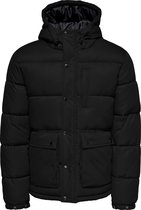 ONLY & SONS ONSWILLIAM PUFFA HOOD JACKET OTW Heren Jas  - Maat L