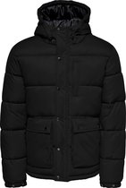 ONLY & SONS ONSWILLIAM PUFFA HOOD JACKET OTW Heren Jas  - Maat S