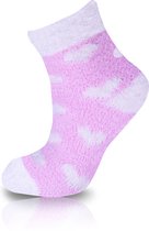 Huissokken dames - Bedsokken - Warme sokken dames - Fluffy sokken - GRATIS sokkenclip - Lila