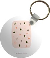 Sleutelhanger - Kerstbomen - Kerstballen - Quote - Plastic - Rond - Uitdeelcadeautjes - Kerst - Cadeau - Kerstcadeau voor mannen en voor vrouwen