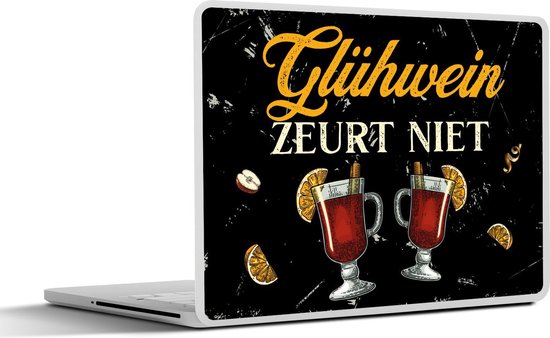 Sticker pour ordinateur portable - 13,3 pouces - Vin chaud - Verres - Fruits - Cadeau pour femme - Cadeau Saint Valentin femme