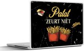 Autocollant pour ordinateur portable - 10,1 pouces - Frites - Citation - Vintage - 25x18cm - Autocollants pour ordinateur portable - Skin pour ordinateur portable - Couverture