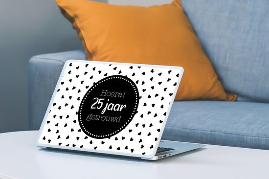 Autocollant pour ordinateur portable - 11,6 pouces - Mariage - Hourra ! 25 ans de mariage - Citations - Proverbes - 30x21cm - Autocollants pour ordinateur portable - Skin pour ordinateur portable - Housse