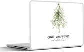 Laptop sticker - 15.6 inch - Kerst - Kerstboom - Quote - 36x27,5cm - Laptopstickers - Laptop skin - Cover