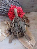 Schildpad Gemaakt Van Aangespoeld Drijfhout (driftwood) Gift Cadeau 37 X 27 X 9 Cm _ Dieren