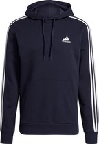 Adidas Essentials 3-Stripes Fleece Trui / Hoodie - Blauw Heren - Maat XS