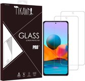 Tikawi x2 Gehard Glas 9H Xiaomi Redmi Note 10 Pro Hoge Weerstand Screen Protector [Anti-vingerafdruk] Beschermende Film x2