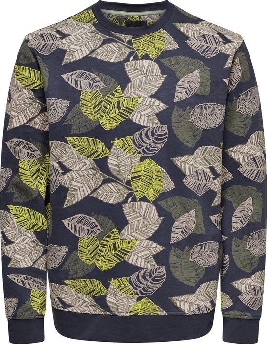 ONLY & SONS sweater ONSDAVE met all over print dark navy | Union River ONLY & SONS sweater ONSDAVE met all over print dark navy | Union River