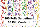 100 rollen Serpentines en 10 Kilo Confetti