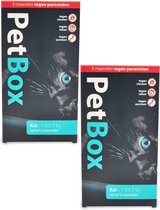 Petbox Kat Vlo. Teek & Worm - Anti vlo - teek- worm - 2 x 1-2 Kg Small