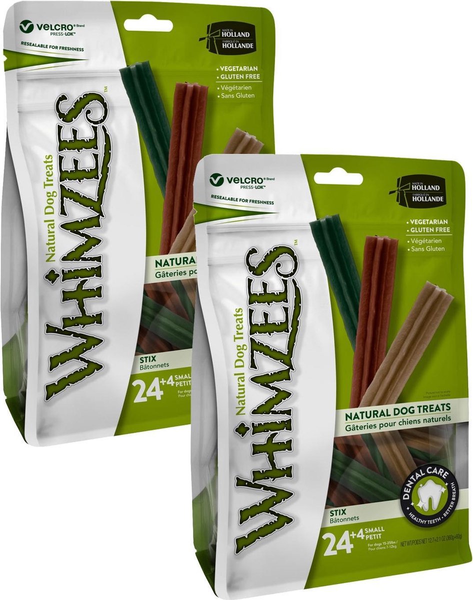 Whimzees Stix Small - Hondensnacks - 2 x 28X11.9 cm