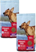 Pets Place Adult Krokante Brokken Gevogelte&Vlees - Hondenvoer - 2 x 15 kg