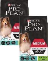 Pro Plan Dog Adult Medium Sensitive Digestion Lam - Hondenvoer - 2 x 3 kg