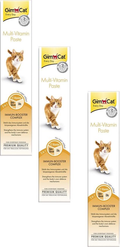 Gimcat Multi-Vitamin Pasta Vitamin - Kattensnack - 3 x 50 g