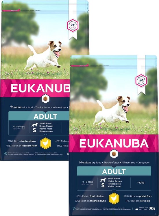 Eukanuba Adult Small Breed Kip - Hondenvoer - 2 x 3 kg | bol.com