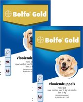 Bolfo Gold Hond 250 - Anti vlooienmiddel - 2 x 4 stuks 10 - 25 Kg