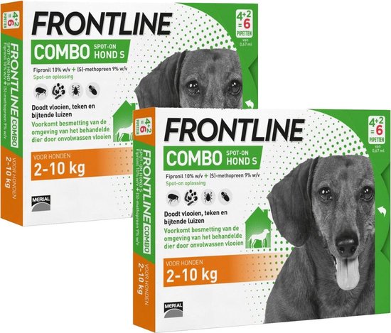 Soms Nauw Automatisch Frontline Combo Spot On 1 Small Hond Small - Anti vlooien en tekenmiddel -  2 x 4+2 pip | bol.com