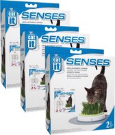 Catit Senses Grass Garden Navulling - Kattenspeelgoed - 3 x 2 stuks