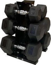 Professionele dumbbell set met rek 2x 5KG - 2x 10KG - 2x 15KG Fitness MEGA deal