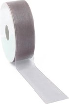 Organza lint Grijs 25mm x 50m