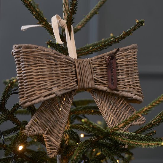 landen toon invoeren Riviera Maison Strik Kerstboom Rattan - Rustic Rattan Jacky Bow Tree Topper  - Naturel | bol.com