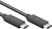 USB C kabel - 3.1 gen 1 - Max. 5 Gb/s - Fast en Quickcharge - Zwart - 1 meter - Allteq