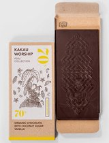 Pure chocolade met vanille - Peru 70% - Palmolievrij - BIO - Vegan - Kakau Worship - 75g