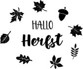 Raamsticker hallo herfst - herbruikbare sticker - statisch folie - herfst - seizoenen