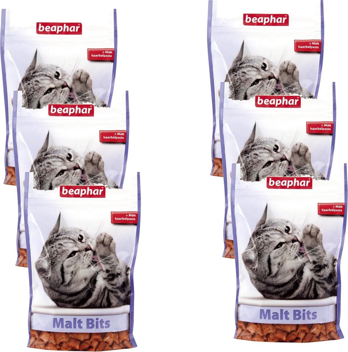 Beaphar Malt- Bits Naturel - Kattensnack - 6 x 150 g
