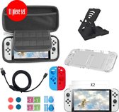 11-in-1 Set geschikt voor Nintendo Switch OLED - Case – Accessoires - Console Bescherming