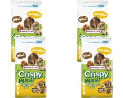 Versele-Laga Crispy Muesli Hamsters & Co - Hamstervoer - 4 x 1 kg Met Coccid