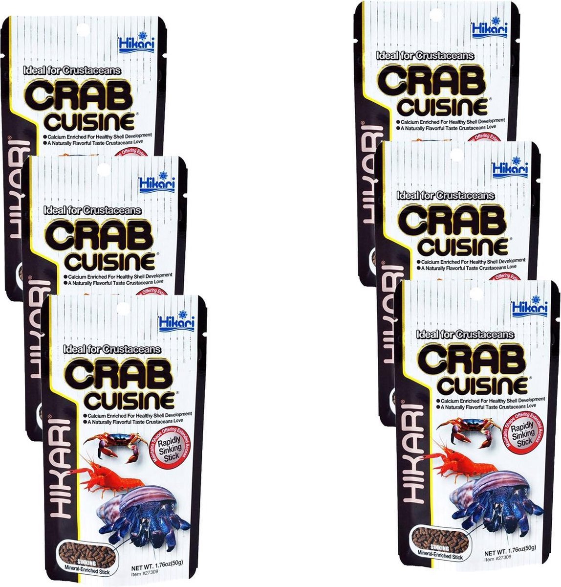Hikari Crab Cuisine - Vissenvoer - 6 x 50 g