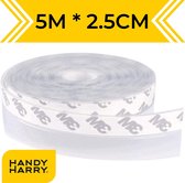 HANDY HARRY® Tochtstrip voor deuren - 5m*2.5cm - Transparant - Zelfklevende tochtwering - Tochtstopper