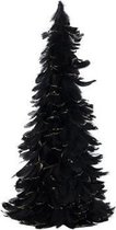 Kegel feathers zwart 24x24xH47 cm kunststof