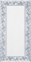 Brocante Spiegel Zilver & Wit 59x149 cm – Louisa – Grote Spiegels – Unieke spiegel met zilveren lijst – Lange Design Spiegel – Perfecthomeshop