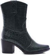 WELOVESHOES® Dames Cowboylaarzen   - Imitatieleer - Groen - Maat 36