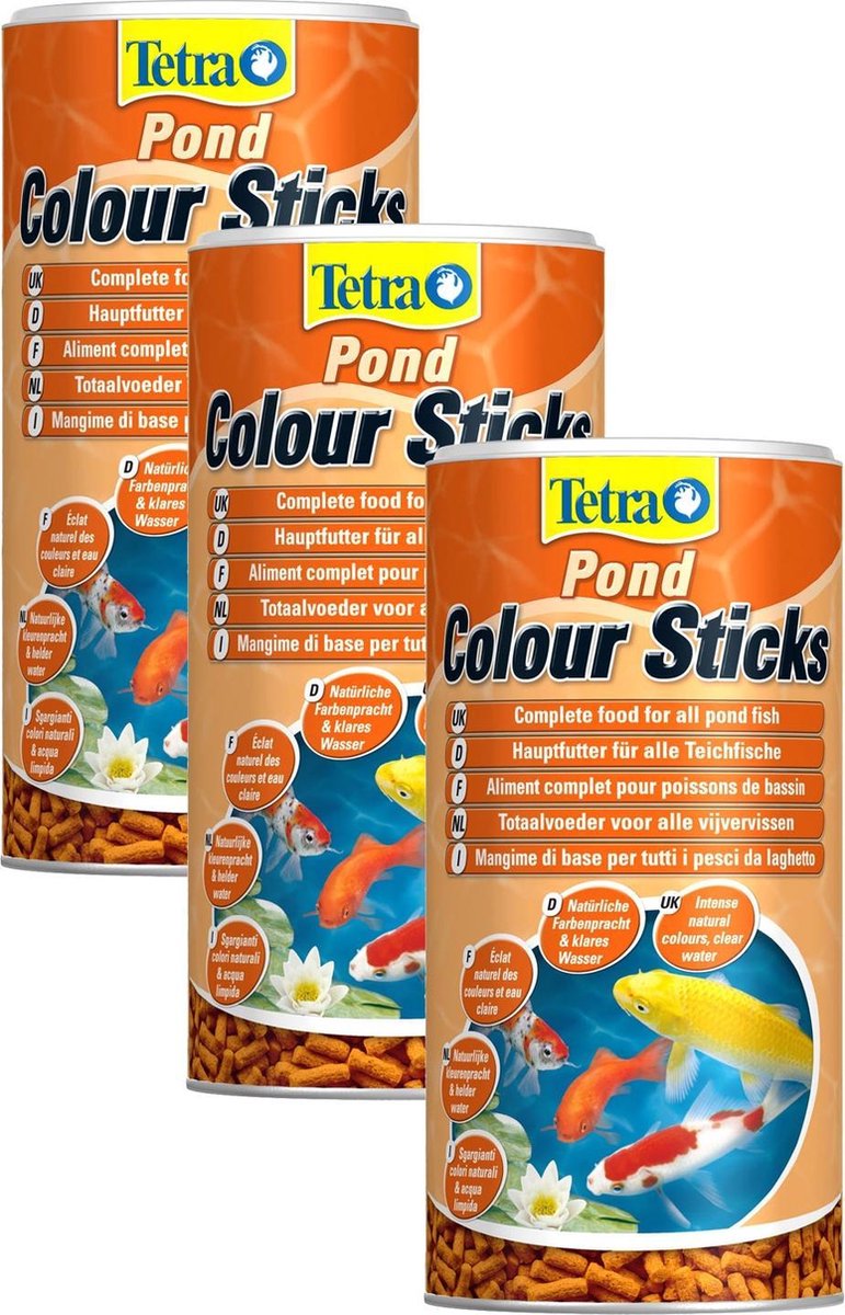 Tetra Pond Colour Sticks - Vijvervoer - 3 x 1 l