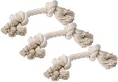 Adori Speeltouw Katoen Wit - Hondenspeelgoed - 3 x 32 cm