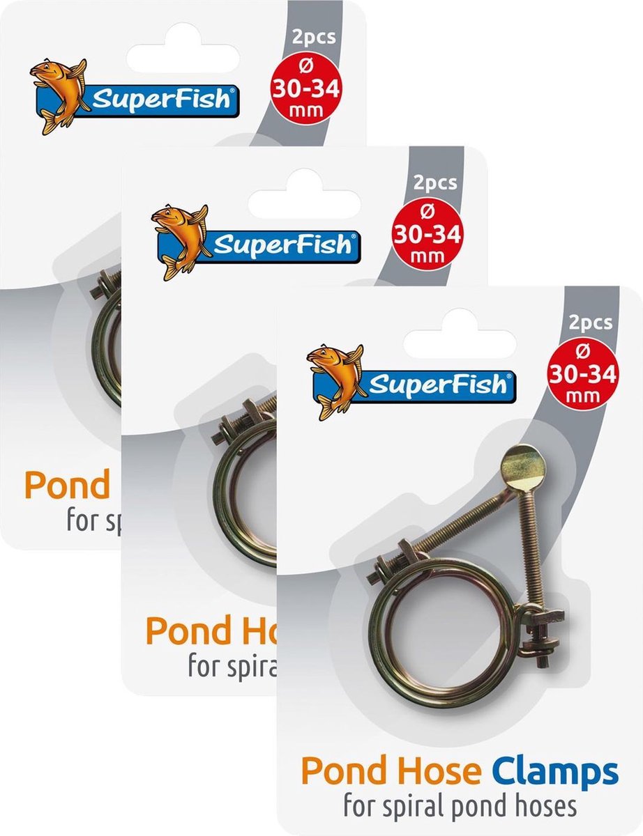 Superfish Spiraalslangklem 2 stuks - Filters - 3 x 30-34 mm