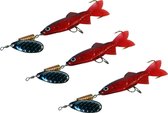 Albatros Spinner Follow-Fish 1 - Spinners - 3 x Rood Roofvis